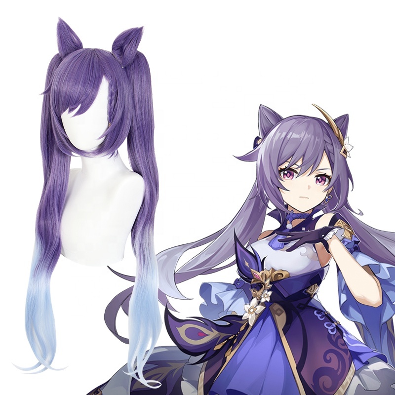 Wholesale Keqing Hair down - Genshin Curly Anime Wigs display picture 3