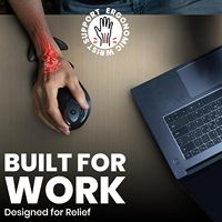Reposamuñecas Ergonómico Deslizante para Ratón de Juego, Soporte Contorneado que Reduce la Fricción, Almohadilla Móvil para la Muñeca para Trabajos de Oficina de Larga Duración