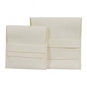 Pochette d'emballage de bijoux de luxe en microfibre écologique avec logo personnalisé, style géométrique, enveloppe cadeau avec cordons et séparateur - Product Image 5