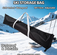 Sac de rangement pour snowboard, imperméable et anti-poussière, sac de ski en Oxford 420D, longueur réglable, pochette de rangement pour équipement de ski