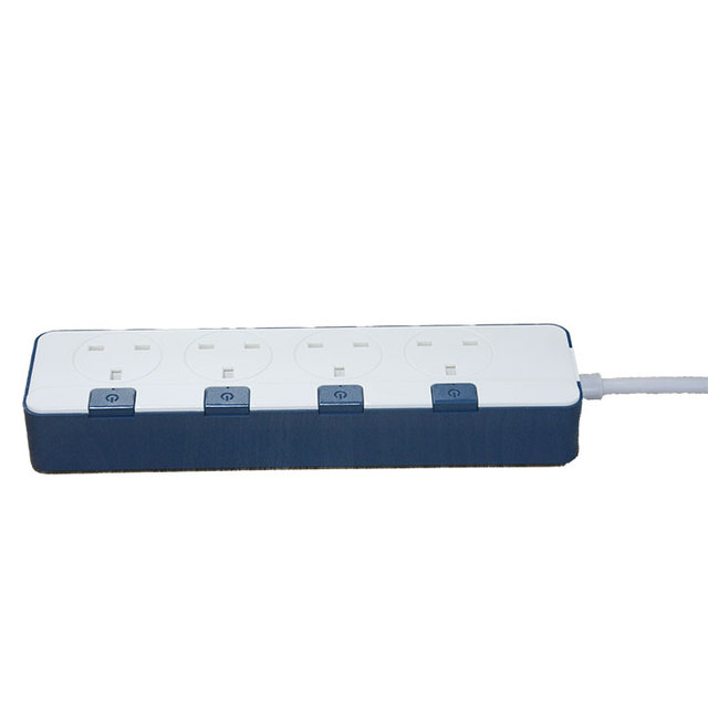 Professional Factory Software Reengineering WiFi Smart Power Strip Alexa Google Home Voice Control Children Safe 4 Outlets