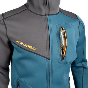 Factory Direct Veste de combinaison en néoprène anti-UV 2MM Poitrine-Manteau à capuche zippé avec manches longues - Product Image 3