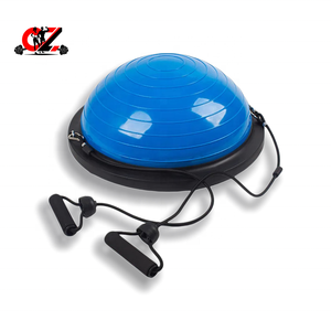 CZFIT ET0043 Half Balance Ball <b>Trainer</b> for Ball Resistance Bands <b>Pump</b> Anti-Burst PVC Yoga Balance <b>Trainer</b> Stable Platform - Product Image 1