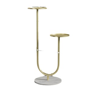 Porte-fleurs en fer doré en forme de U, sur pied, style simple, pour salon, support de rangement pour plantes <span class=keywords><strong>d</strong></span>'<span class=keywords><strong>intérieur</strong></span> - Product Image 2