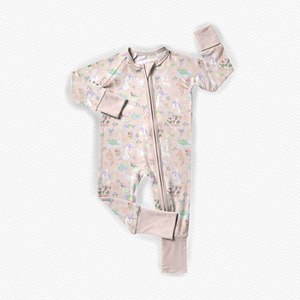 <span class=keywords><strong>Pyjama</strong></span> bébé de haute qualité avec fermeture éclair, imprimé lapin <span class=keywords><strong>licorne</strong></span>, en bambou doux, pour vêtements de bébé garçon 0-12 mois - Product Image 1