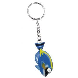 Porte-clés Mini Poisson Bleu, Article Promotionnel avec Chaîne et Anneau pour Clés ou Accessoire de Sac - Product Image 1