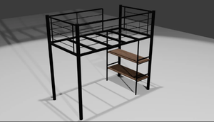 Tempat tidur logam desain Modern rakitan, tempat tidur asrama sekolah untuk kamar tidur atau apartemen