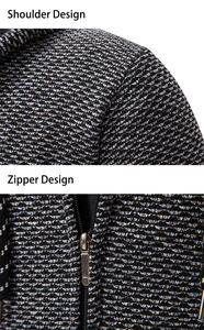 Sweat-shirt à capuche zippé pour <span class=keywords><strong>homme</strong></span>, décontracté, à manches longues, entièrement zippé, doublé en polaire sherpa, cardigan en tricot avec poches - Product Image 4