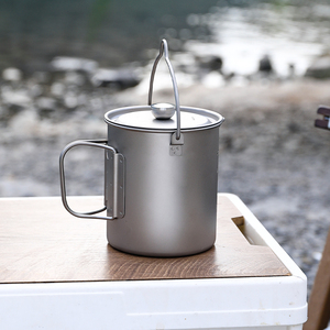Cafetière à piston en titane écologique avec tasse et théière – Ustensiles de cuisson pour le <span class=keywords><strong>camping</strong></span> en plein air - Product Image 5