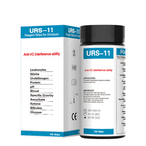 แผ่นรีเอเจนต์ URS-11 สำหรับการตรวจปัสสาวะ 100 แผ่น ความสามารถในการป้องกันการรบกวนจากสาร VC สำหรับการทดสอบทางการแพทย์ - Product Image 1