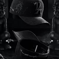 Casquette de baseball snapback de luxe avec logo en strass et motif gaufré sur toute la surface, style hip-hop et streetwear, en gros, en stock, livraison rapide