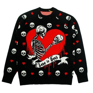 Maglione da <span class=keywords><strong>Donna</strong></span> Personalizzato con Motivo Jacquard, Pullover alla Moda a Maniche Lunghe, <span class=keywords><strong>Maglieria</strong></span> Femminile su Misura - Product Image 1