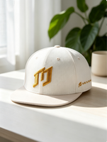 Gorra snapback personalizada de 6 paneles con logo bordado en 3D dorado en la parte delantera, ajustable, para moda urbana, unisex.