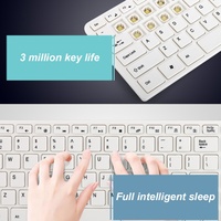 Combo de Teclado y Ratón Inalámbrico LED Mini Slim para Oficina y Juegos, con 2.4GHz para Laptop - En Stock
