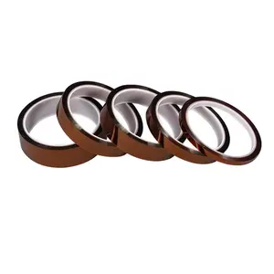 Pita Perekat Termal Poliester Suhu Tinggi, 5/8/10/12/15/20/25/30/40Mm Kopi Warna Cokelat Suhu Tinggi