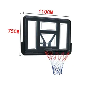 M.Dunk-tablero de juegos de baloncesto para interior, aro de baloncesto montado en la pared, postes redondos y verticales, 44"