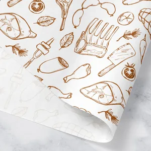 Wholesale Greaseproof Print Sheets for Bakery Food Wrapping and Takeaway Packaging Custom <b>Printed</b> <b>Paper</b> Sheets for Sandwich - Product Image 3