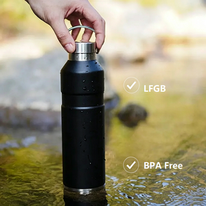 Bouteille de sport isotherme en acier inoxydable 304 sans BPA, avec poignée portable, double paroi sous vide, pour les voyages en plein air et la remise en forme - Product Image 2