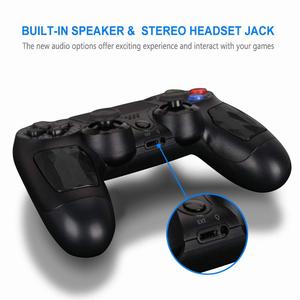 Precio bajo Liquidación Alta calidad Inalámbrico BT P4 Controlador de juegos Juego de función completa Controladores de joystick de doble choque para <span class=keywords><strong>PC</strong></span> - Product Image 4