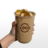 89-400U Couvercles et pailles pour gobelets à bubble tea en PET transparent de 89 mm de diamètre, qualité alimentaire, impression par transfert thermique, logo personnalisé, OEM, pour thé au lait Boba