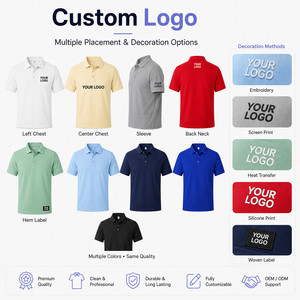 Polo de Rendimiento Unisex con Logotipo Personalizado, 13% Spandex, Elástico en 4 Direcciones, Secado Rápido, Uniforme de Golf para Equipos, Venta al Por Mayor, Tallas S-4XL, Azul Claro y Rojo - Product Image 2