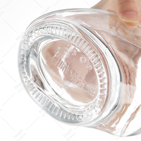 Bouteille en verre transparente de 750 ml au design unique et populaire, forme mini exotique, pour vin, whisky, vodka et tequila, avec bouchon en liège – Vente en gros
