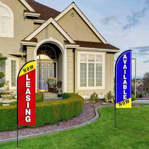 En location/Disponible : Ensemble de drapeaux à franges Swooper de 7 pieds en polyester imperméable avec support en aluminium <span class=keywords><strong>pour</strong></span> la publicité des magasins de détail et des entreprises - Product Image 6