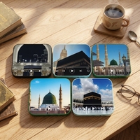Pemutar Radio FM 12 Warna Portabel dengan Kontrol Sentuh, Daya USB, Bahan ABS, Model Baterai T8, Desain Ringkas untuk Muslim