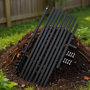 Manche de perceuse à sol en acier de 3,15 pouces avec tube d'extension de 29 pieds 6 pouces pour les aérateurs de compost - Product Image 2
