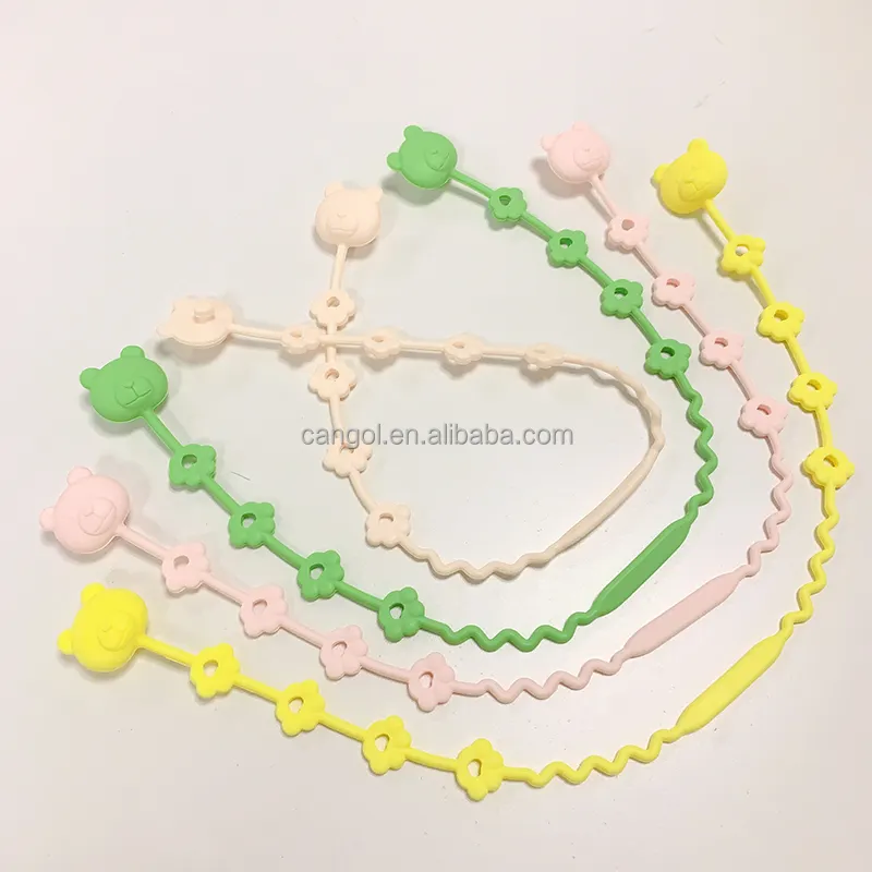 Sangle de sécurité extensible sans BPA pour bébé, Clips de sucette en Silicone, bouteille pour enfant en bas âge, harnais jouet, sangles, chaîne Anti-perte pour enfants