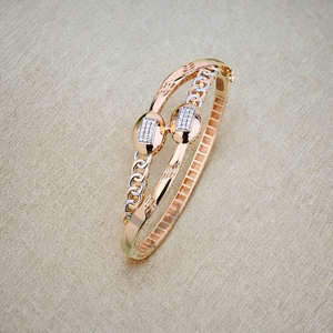 Bracelet de luxe en or et diamants pour femmes, bijoux fins, élégant, cadeau d'anniversaire de mariage - Product Image 4