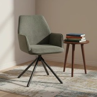 Fauteuils de salle à manger en tissu rembourré avec pieds en métal, design simple, pour restaurant, maison et cuisine - Vente en gros
