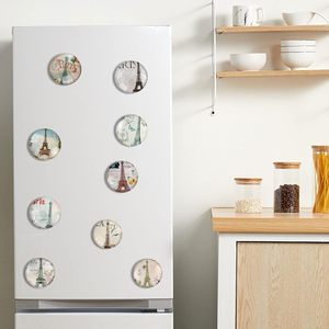 Aimant de réfrigérateur en verre léger, portable, de petite taille, à dos magnétique puissant, aimant souvenir, aimant promotionnel pour réfrigérateur - Product Image 4