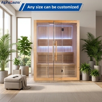 Salle de sauna à ondes lumineuses intérieures, design traditionnel, idéale pour les familles, accessoires de luxe, taille personnalisable
