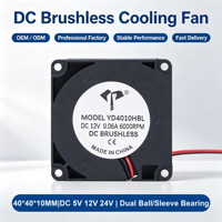 Ventilateur de refroidissement DC 4010, ventilateur rotatif 40*40*10mm, 5V 12V 24V, haute vitesse, faible bruit, mini ventilateur sans balais à cage d'écureuil 4CM avec OEM
