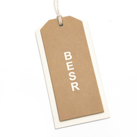 Étiquettes volantes Kraft pour vêtements, Logo professionnel personnalisé, étiquettes suspendues en papier pour vêtements