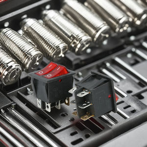 Hm สวิตช์โยก T105<span class=keywords><strong>เปิด</strong></span>-<span class=keywords><strong>ปิด</strong></span>6P/4P 55 DPDT <span class=keywords><strong>12V</strong></span> สวิตช์<span class=keywords><strong>ไฟ</strong></span>สีแดง/สีฟ้า PA66 IP67 16A 250VAC ได้รับการรับรอง CQC - Product Image 5