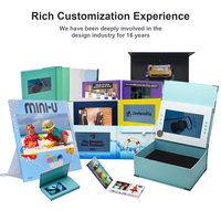 Cartes de vœux vidéo promotionnelles personnalisées avec écran LCD de 7 pouces, invitations de mariage numériques, boîte cadeau, brochure vidéo
