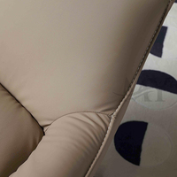Fauteuil de salon italien de luxe moderne, fauteuil de loisirs, chaise en cuir souple et confortable pour hôtel
