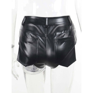 Shorts in Pelle <span class=keywords><strong>da</strong></span> <span class=keywords><strong>Donna</strong></span> Stile Europeo-Americano, Vita Alta, Ultra <span class=keywords><strong>Corti</strong></span>, in Ecopelle, Elasticizzati, Aderenti, Sexy, per Autunno <span class=keywords><strong>e</strong></span> Inverno - Product Image 4