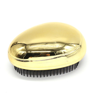 Peine de masaje de cabeza de cuero cabelludo con cojín de aire de Color dorado, cepillo desenredador de nudos antiestáticos de bolsillo de viaje para adultos y niños, pelo largo rizado - Product Image 1