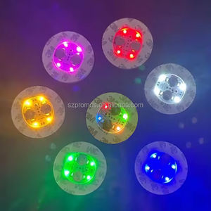 Posavasos de acrílico LED transparente, soportes para bebidas iluminados coloridos, impermeables para uso diario o festivales como Diwali y Ramadán - Product Image 1