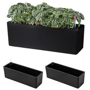 TMTC-05 Plastic <b>Trough</b> <b>Planter</b> | Modular Rectangular Urban Garden Container - Product Image 1