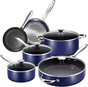 Aluminum pot set household cooking soup frying steak boiling milk pot with a set of multi-purpose non-stick pot