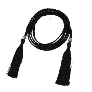 Fengqi fine corde décorative nouée chaîne de taille nationale Fengsen femmes <span class=keywords><strong>tressée</strong></span> gland coton soie-une <span class=keywords><strong>ceinture</strong></span> de cheveux - Product Image 2