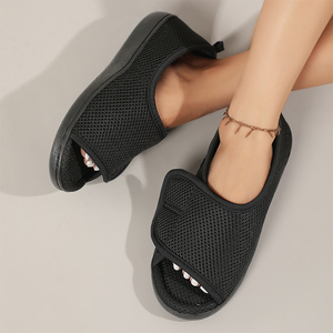 Custom Comfy Peep Toe Slides Diabetic Medical Slippers Shoes Adjustable <strong>Orthopedic</strong> <strong>Women</strong> <strong>Sandals</strong> - Product Image 2