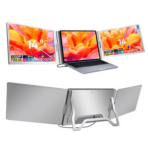 Vente directe d'usine, écran d'ordinateur portable triple écran de 14 pouces, extension portable, écran IPS 1920x1200 avec alimentation USB C et vidéo - Product Image 1