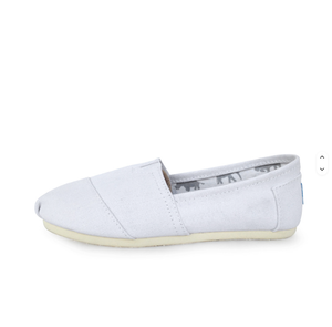 Zapatillas de Ballet de Lona con Punta en Pico, Transpirables, para Mujer, para Todas las Temporadas, Color Sólido, Suela de Goma Blanca - Product Image 1