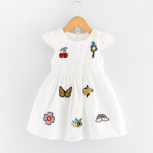 Vestidos de Algodón de Diseño Moderno para Niñas, Vestidos Casuales con Volumen para Cumpleaños - Product Image 1