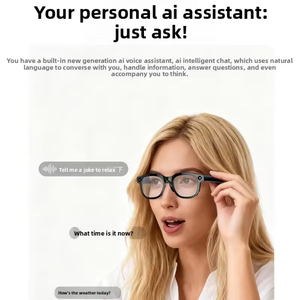 Lunettes de traduction intelligentes IA avec caméra vidéo 1080P, écran flottant, contrôle par bouton tactile pour musique, appels et assistant vocal TR90 - Product Image 4